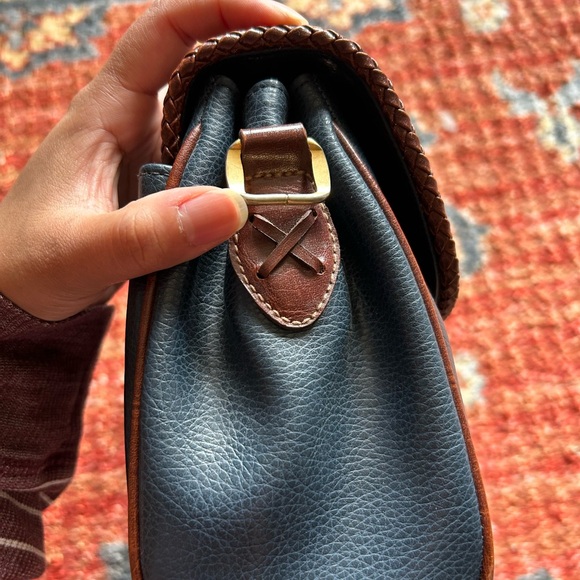 Vintage Carryland Bag (Navy and Brown) - Picture 4 of 6